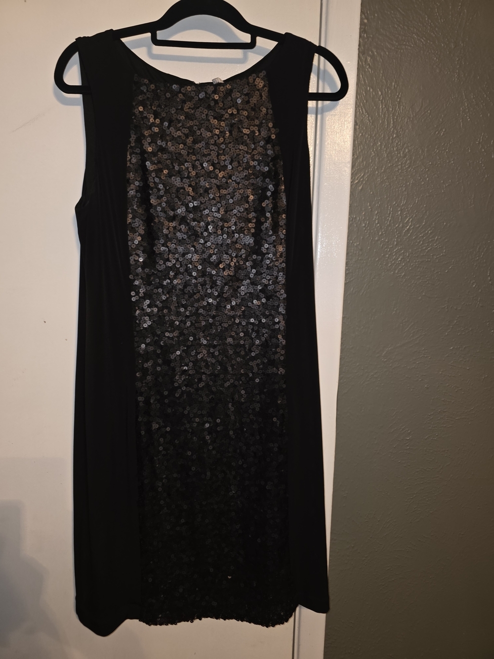 Women's Chico's Sequin Black Dress Size 2 (12)